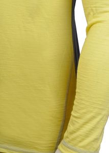 Pánske funkčné Merino tričko sivá/žltá vhodné na zimné športy MeTermo-Libor Macek